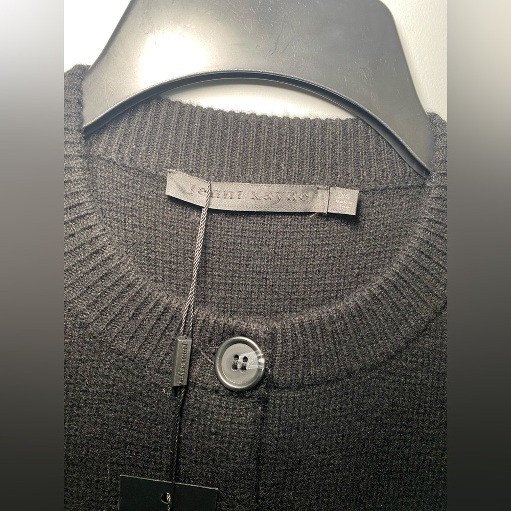 NWT Jenni Kayne Black Wool Cashmere Cooper Cardigan Size XS - Picture 5 of 12